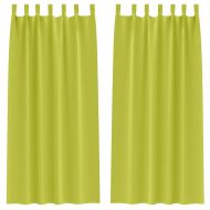 Завеси за затъмняване с пръстени 2 pcs Зелен 245 x 140 см