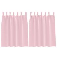 Завеси за затъмняване с пръстени 2 pcs Бебешко розово