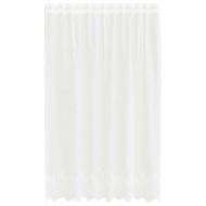 Перде от дантела С завеси Флорален Бяло 140 x 150 cm Полиестер
