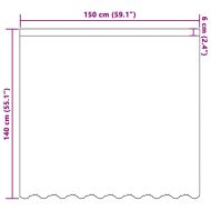 Перде от дантела С завеси Флорален Бяло 140 x 150 cm Полиестер