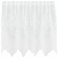 Перде от дантела С завеси Флорален Бяло 100 x 150 cm Полиестер