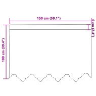 Перде от дантела С завеси Флорален Бяло 100 x 150 cm Полиестер