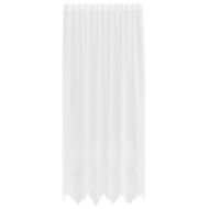 Перде от дантела С завеси Флорален Бяло 200 x 150 cm Полиестер