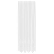 Перде от дантела С завеси Флорален Бяло 300 x 150 cm Полиестер