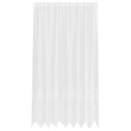 Перде от дантела С завеси Флорален Бяло 245 x 200 cm Полиестер