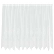 Перде от дантела С завеси Флорален Бяло 160 x 300 cm Полиестер