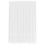 Перде от дантела С завеси Флорален Бяло 260 x 300 см Полиестер