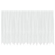 Перде от дантела С завеси Флорален Бяло 160 x 400 см Полиестер