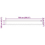 Перде от дантела С завеси Флорален Бяло 120 x 750 см Полиестер