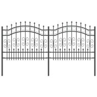 Градска ограда Сив 140 cm Прахово покритие стомана