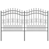 Градска ограда Сив 165 cm Прахово покритие стомана