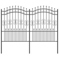 Градска ограда Сив 190 cm Прахово покритие стомана