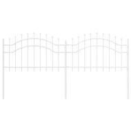 Градска ограда Бяло 115 cm Прахово покритие стомана