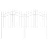 Градска ограда Бяло 140 cm Прахово покритие стомана