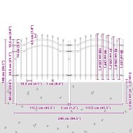 Градска ограда Бяло 140 cm Прахово покритие стомана