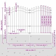 Градска ограда Бяло 190 cm Прахово покритие стомана