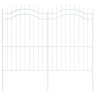 Градска ограда Бяло 215 cm Прахово покритие стомана
