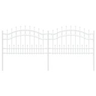 Градска ограда Бяло 115 cm Прахово покритие стомана