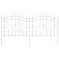Градска ограда Бяло 140 cm Прахово покритие стомана