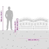 Градска ограда Бяло 140 cm Прахово покритие стомана