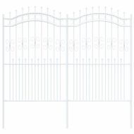 Градска ограда Бяло 215 cm Прахово покритие стомана