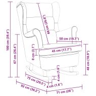 Люлеещ се стол 71 x 92 x 100 см 100% полиестер, Шперплат