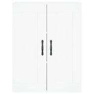 Висок шкаф, бял, 69,5x34x180 см, инженерно дърво