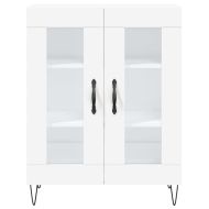 Висок шкаф, бял, 69,5x34x180 см, инженерно дърво