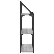 Стенен рафт на 3 нива сив сонома 60x21x78,5 см инженерно дърво