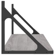 Стенни рафтове 2 бр сив сонома 80x25x25,5 см инженерно дърво