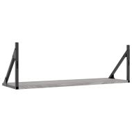 Стенни рафтове 2 бр сив сонома 80x25x25,5 см инженерно дърво