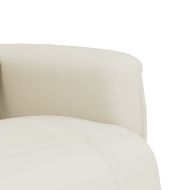 Масажен стол реклайнер поставка за крака кремав изкуствена кожа