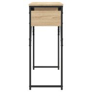 Конзолна маса с рафт, дъб сонома, 105x30x75 см, инженерно дърво