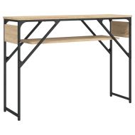 Конзолна маса с рафт, дъб сонома, 105x30x75 см, инженерно дърво