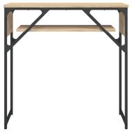 Конзолна маса с рафт, дъб сонома, 75x30x75 см, инженерно дърво