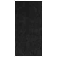 Килим HUARTE с къс косъм, мек и миещ се, черен, 100x200 см