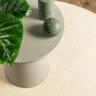 Килим HUARTE с къс косъм, мек и миещ се, кремав, Ø 120 см