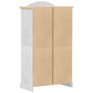 Гардероб "Corona" бял 102x52x186 см бор масив