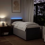 Боксспринг легло с матрак, таупе, 100x200 см, плат