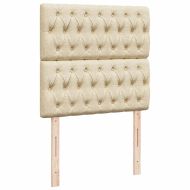 Боксспринг легло с матрак, кремава, 90x200 см, плат