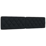 Рамка за легло със светодиод без матрак, черна, 200x200см, плат