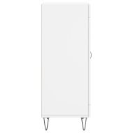 Сайдборд, бял, 34,5x34x90 см, инженерно дърво