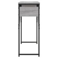 Конзолна маса с рафт, сив сонома, 105x30x75 см, инженерно дърво