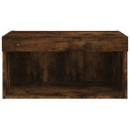 ТВ шкаф с LED осветление, опушен дъб, 60x30x30 см