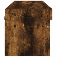 ТВ шкаф с LED осветление, опушен дъб, 60x30x30 см