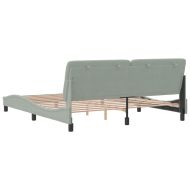 Рамка за легло без матрак, светлосива, 180x200 см, кадифе