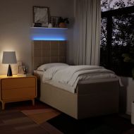 Боксспринг легло с матрак, кремаво, 100x200 см, плат