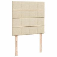 Боксспринг легло с матрак, кремаво, 100x200 см, плат