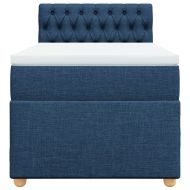 Боксспринг легло с матрак, синьо, 100x200 см, плат