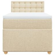 Боксспринг легло с матрак, кремава, 90x200 см, плат